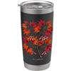 The Botany Bureau Illustrazione giapponese della pianta dell'acero Acer palmatum Bicchiere termico in acciaio inox doppia parete