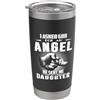 Father and Daughter Funny Fathers Day Angel He Sent Me My Daughter For Dad Funny Fathers Day Bicchiere termico in acciaio inox doppia parete