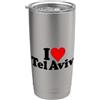 I HEART LOVE TEL AVIV AMO IL CUORE TEL AVIV Bicchiere termico in acciaio inox doppia parete