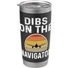 Funny Distraction Pilot Gifts Dibs divertenti sul pilota di aeroplani retrò del navigatore co-pilota Bicchiere termico in acciaio inox doppia parete