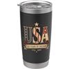Freedom Floral Designs Design floreale vintage USA per 250 anni di libertà 1776 2026 Bicchiere termico in acciaio inox doppia parete