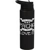 Cool Psychic Humor Quote Merch Abbigliamento psichico - Design unico divertente psichico medio Stainless Steel Insulated Water Bottle