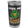 Chef St Patricks Day Lucky Charm Job Tit Kiss Me I'm A Chef With Shamrock St Patricks Day Bicchiere termico in acciaio inox doppia parete
