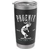 Phoenix AZ Kokopelli Souvenirs and Desig Phoenix Arizona Ballando Kokopelli Design invecchiato Bicchiere termico in acciaio inox doppia parete