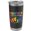 Pediatric PT Physiotherapist Clothing Co Pediatric PT Little Step Counts Pediatric Physical Therapist Bicchiere termico in acciaio inox doppia parete
