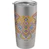 Ancient Aztec Mythology Mexican Tribal A Mexican Jaguar Huichol Face Aztec Arte Mesoamericana Antico Bicchiere termico in acciaio inox doppia parete