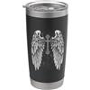 y2k Grunge Emo Goth Teen Vintage Graphic Grunge Wings Angel On Back Cross y2k 2000s Goth Emo Harajuku Bicchiere termico in acciaio inox doppia parete