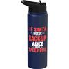 Funny Name Alice Designs Nome di Natale Alice personalizzato Alice di backup di Alice Stainless Steel Insulated Water Bottle