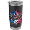 Parigi souvenir & Co. Ricordo dello skyline della città di Parigi - Graffiti Bicchiere termico in acciaio inox doppia parete