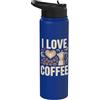 Coffee Enthusiast Cafe Lover Espresso Be Macchina per caffè espresso I Love Coffee Heart Stainless Steel Insulated Water Bottle