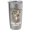 Funny Ironic Badass Animal Apparel Un Uomo Army Koala Militare Soldato Camuffamento Badass Bicchiere termico in acciaio inox doppia parete