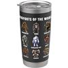 Cryptozoology Cryptid Fantasy Creatures Bigfoot Criptozoologia Creatura Crittide Bicchiere termico in acciaio inox doppia parete