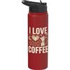 Coffee Enthusiast Cafe Lover Espresso Be Macchina per caffè espresso I Love Coffee Heart Stainless Steel Insulated Water Bottle