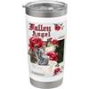 Fallen Angel Graphic Tee, Woman's Fashio L'angelo caduto, Dark Romance, Poetic Wings, Goth Floral Bicchiere termico in acciaio inox doppia parete