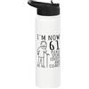 61st Birthday Gifts For Him | Original F 61° Compleanno Per Lui/Uomini | I'm Now 61 Anni | 61 BDay Stainless Steel Insulated Water Bottle