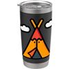 Clever Witty Teepee Designs Mi piace molto Teepees Teepee Tipi Bicchiere termico in acciaio inox doppia parete