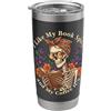 Spicy Book Coffee Icy Skull Reader Lover Mi piace il mio libro preferito Caffè piccante Icy Skull Bicchiere termico in acciaio inox doppia parete