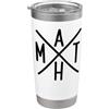 Fun Designs Logo matematico a croce Bicchiere termico in acciaio inox doppia parete