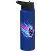 Soccer Ball Tees and Gifts Soccer Ball Dynamic Speed Light Trails Stainless Steel Insulated Water Bottle