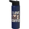 Coffee Enthusiast Cafe Lover Espresso Be Macchina per caffè espresso I Love Coffee Heart Stainless Steel Insulated Water Bottle