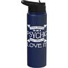Cool Psychic Humor Quote Merch Abbigliamento psichico - Design unico divertente psichico medio Stainless Steel Insulated Water Bottle