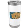Unknow Carmela Vintage Jaguar Wild Animal Safari Jaguar Amante Bicchiere termico in acciaio inox doppia parete