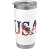 Patriotic Fourth of July Rose floreali USA Bicchiere termico in acciaio inox doppia parete