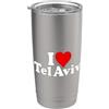 I HEART LOVE TEL AVIV AMO IL CUORE TEL AVIV Bicchiere termico in acciaio inox doppia parete