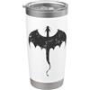 dragon mythical creature fire fairy tale Drago con coda lunga appuntita mitica Creatura Bicchiere termico in acciaio inox doppia parete