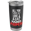 Aspen Cat Name GIfts Design con nome gatto Aspen - All You Need is Love! Bicchiere termico in acciaio inox doppia parete