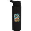 Umorismo Surf Spiaggia Oceano Onde Sale Nei Capelli Sabbia Ovunque Surf Spiaggia Stainless Steel Insulated Water Bottle