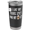 Spicy Books Cups Dark Romance Tumblers S I Like My Books Spicy & My Coffee Icy Cute Bookish Smut Book Bicchiere termico in acciaio inox doppia parete