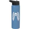 y2k Grunge Emo Goth Teen Vintage Graphic Grunge Wings Angel On Back Skull y2k 2000s Goth Emo Harajuku Stainless Steel Insulated Water Bottle