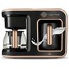 Karaca Hatır Plus Mod 5 in 1 macchina da caffè turco e filtro, caffettiera, filtro capacità 0,75 l, prepara 5 tazze di caffè turco al latte, filtro in acciaio inossidabile, cucchiaio dosatore incluso