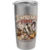 Cultura del Caffè Umorismo Retro Espresso Prima di Tutto il Resto per Amanti del Caffè Bicchiere termico in acciaio inox doppia parete