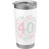 Im Not Forty Im Thirty Ten Funny Birthda Io non sono 40 Im 30 Dieci Compleanno Bicchiere termico in acciaio inox doppia parete