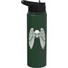 y2k Grunge Emo Goth Teen Vintage Graphic Grunge Wings Angel On Back Skull y2k 2000s Goth Emo Harajuku Stainless Steel Insulated Water Bottle