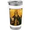 Icone ortodosse orientali di San Brandan Icona ortodossa di San Brandano il Navigatore Bicchiere termico in acciaio inox doppia parete