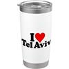 I HEART LOVE TEL AVIV AMO IL CUORE TEL AVIV Bicchiere termico in acciaio inox doppia parete
