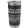 Funny Social Media Manager Gifts For Men Divertente Social Media Manager Definizione Uomini Donne Social Media Bicchiere termico in acciaio inox doppia parete