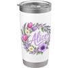 Alice Name Alice Fiore Bicchiere termico in acciaio inox doppia parete