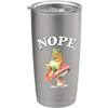 Boys Girls Frog Mom Gifts T Shirts & Hoo Mens Womens Funny Cottagecore NOPE Grumpy Frog On Mushroom Bicchiere termico in acciaio inox doppia parete
