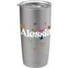 ALESSIA Figlia Nipote Idee regalo di com ALESSIA - Bellissimo nome di ragazza con farfalle colorate Bicchiere termico in acciaio inox doppia parete