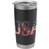 Patriotic Fourth of July Rose floreali USA Bicchiere termico in acciaio inox doppia parete