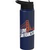 Golden Gate Enthusiasts Bridge Lovers Amo il Golden Gate Bridge di San Francisco Stainless Steel Insulated Water Bottle
