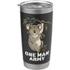 Funny Ironic Badass Animal Apparel Un Uomo Army Koala Militare Soldato Camuffamento Badass Bicchiere termico in acciaio inox doppia parete