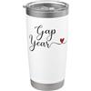 Gap Year Designs Regalo cuore anno divario Bicchiere termico in acciaio inox doppia parete
