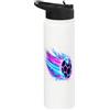 Soccer Ball Tees and Gifts Soccer Ball Dynamic Speed Light Trails Stainless Steel Insulated Water Bottle