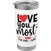 Love You Most Mug Couple Love You More C Love You Most The End I Win Sign,Love You More Love You Most Bicchiere termico in acciaio inox doppia parete