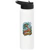 Umorismo Surf Spiaggia Oceano Onde Sale Nei Capelli Sabbia Ovunque Surf Spiaggia Stainless Steel Insulated Water Bottle